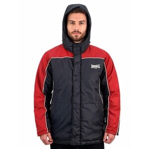 Men's Lonsdale London Navy Hooded Parka Coat Jacket Size L